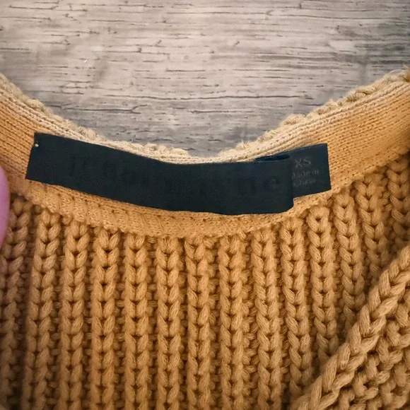 Jenni Kayne Mustard Fisherman Sweater XXS - Picture 5 of 9